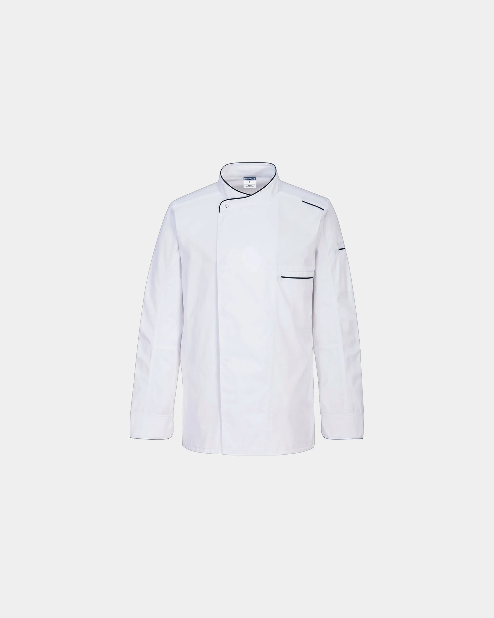 Kochjacke 100% Baumwolle Portwest Surrey M/L zum Personalisieren - Weiß